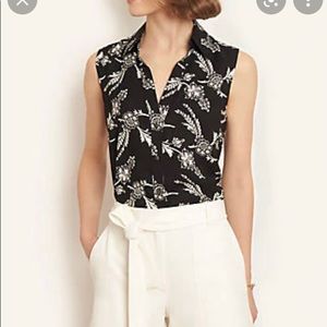 NWT Ann Taylor Essentials Sleeveless Blouse, Size M